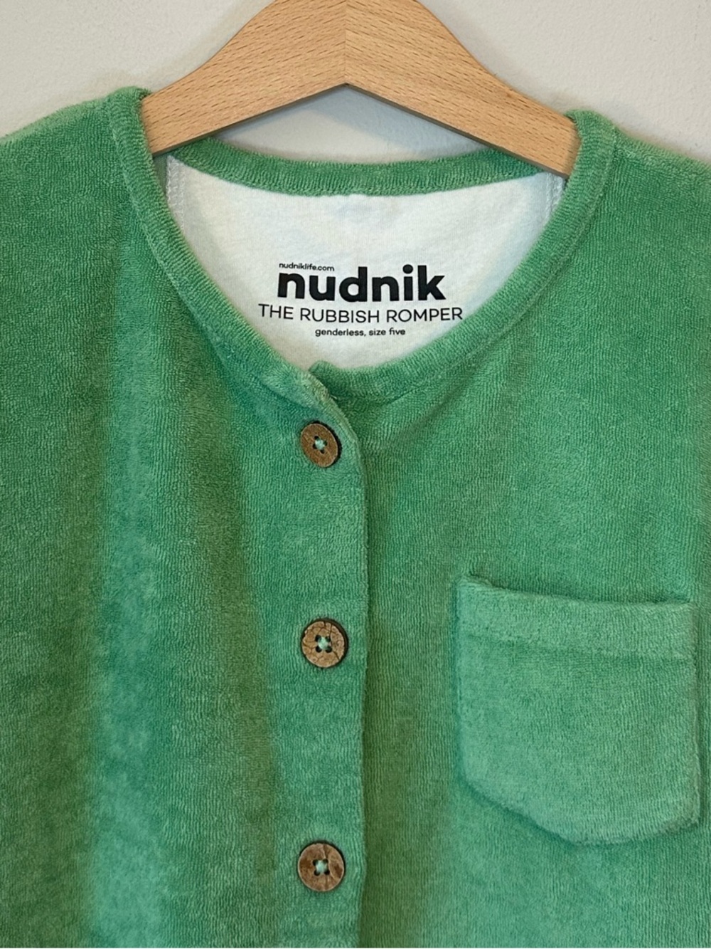 Nudnik Recycled Terryoth Swim Cover Romper Size 5 - Picture 3 of 8